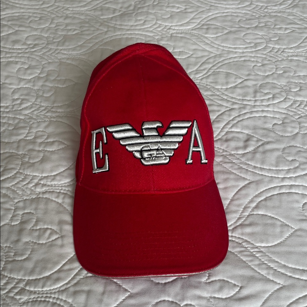 Emporio Armani Red Cap with Logo